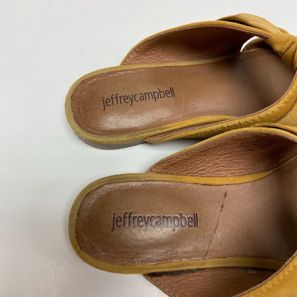 Jeffrey Campbell Womens Charlin Yellow Suede Pointed Toe Mule Flats Size 7.5 - Picture 7 of 10